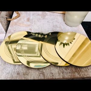 Williams Sonoma Set of 4 Gold Coasters